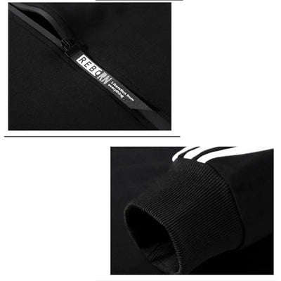 2024 Mens Tracksuit Print Zipper Hooded Jacket Coat+Slim Sweatpants Set Simplicity Warm Casual Jogging Sweatshirt Suit Clothing