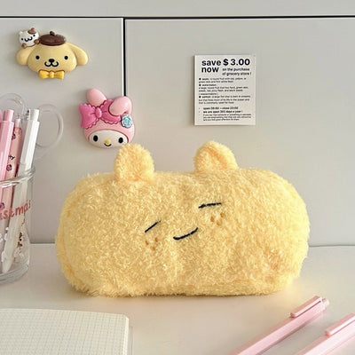 Original Plush Pen Bag Cute Ins Multi Functional Large Capacity Storage Bag Student Stationery Bag Pencil Bag  School