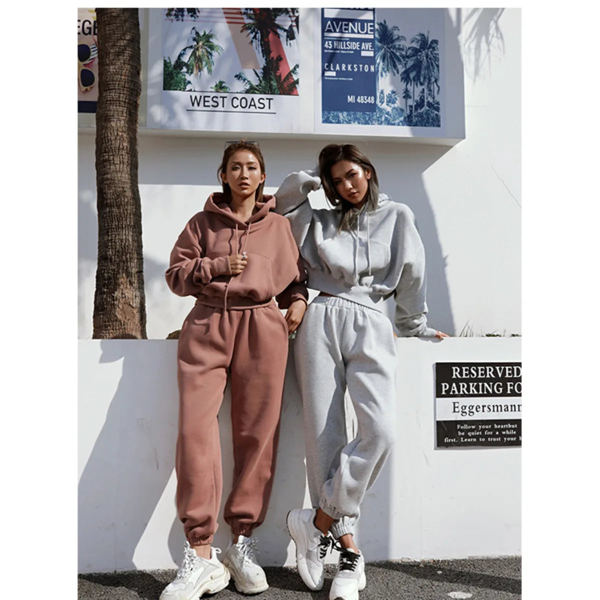2024 Autumn Winter Women's New Long Sleeved Hat Casual Sweater Coat Women's Sports Set