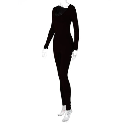 Dulzura Women 2024 Autumn Winter Long Sleeve Bodycon Streetwear Jumpsuit Overall One Piece Outfit Wholesale Items for Business