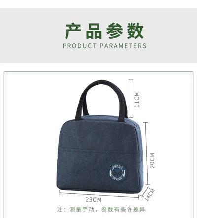 Functional Pattern Cooler Lunch Box Portable Insulated Canvas Lunch Bag Thermal Food Picnic Lunch Bags For Women Kids