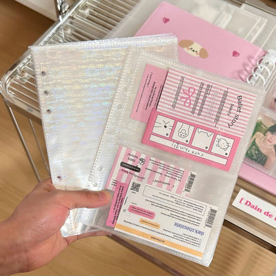 MINKYS 10PCS/Pack Butterfly Little Puppy Kpop Photocard A5 Binder Sleeves Idol Photo Card Holder Photocards Album Storage Bag