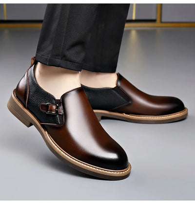 Men's Business Dress Leather Shoes Men's Soft-soled Leather One-pedal 2025 New High-end Casual Shoes Dress for Men Sneakers
