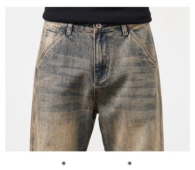 Men's Jeans Baggy Pants Loose Fit Harem Pants For Men Clothing Streetwear Fashion Pockets Patchwork Large Trousers Oversized 42