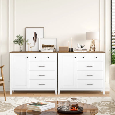 Sideboard, kitchen wardrobe with 5 drawers and 1 door, buffet wardrobe with work plate for kitchen, dining room, living room, hallway