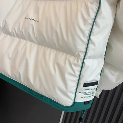 2025 Winter Thick Parkas Handsome Down Jacket Trendy High End Workwear PU Leather Top High Street Outdoor White Duck Down Coat