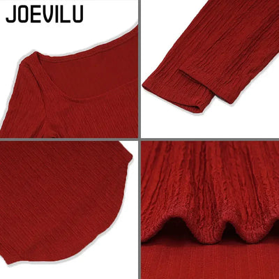 Women's Sexy Low-cut Babes Top Y2k Boho Long Sleeve T-shirt Slim Short Bottom Shirt Korean Skinny Crop Tops Spring and Summer