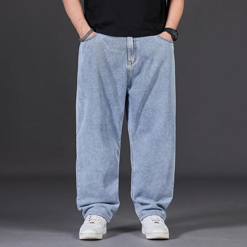 Big Size Jeans Men Large Size Jumbo Long Loose Pants Plus Size Loose Jeans Men