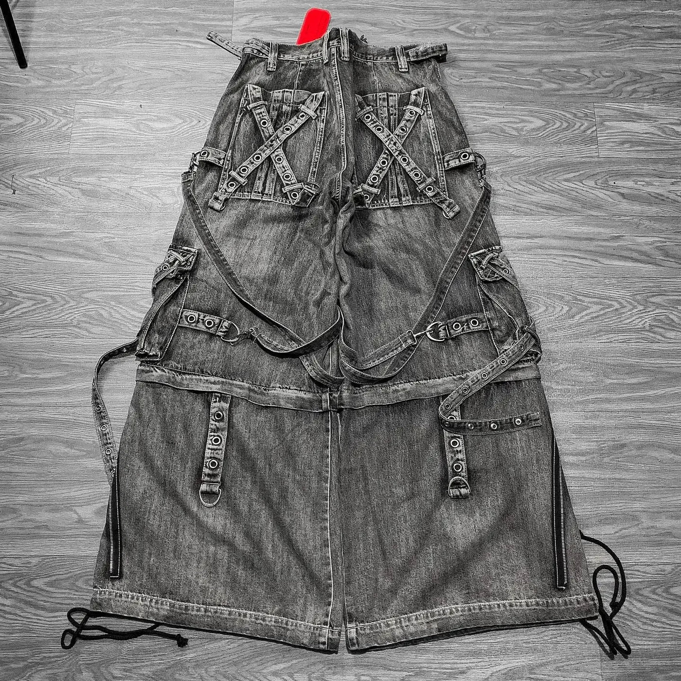 Y2k Streetwear Jeans Mens Womens Harajuku Retro Multi Pocket Washed Worn Out Jeans Fashionable Hip Hop Oversized Wide Leg Pants
