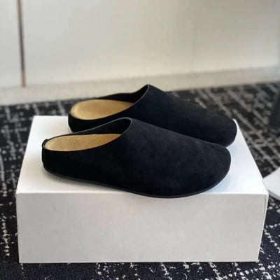 Flats Mules Shoes Women Suede Slingback Slippers Fashion Sandals New Outdoor Beach Dress Slides Casual Cozy Female Zapatillas
