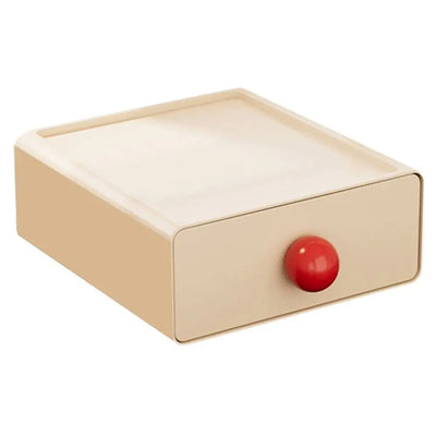 Large Capacity Desk Organizer Box Dopamine Dust-proof Cosmetics Storage Box Stackable Desktop Storage Boxes Drawer Home Office