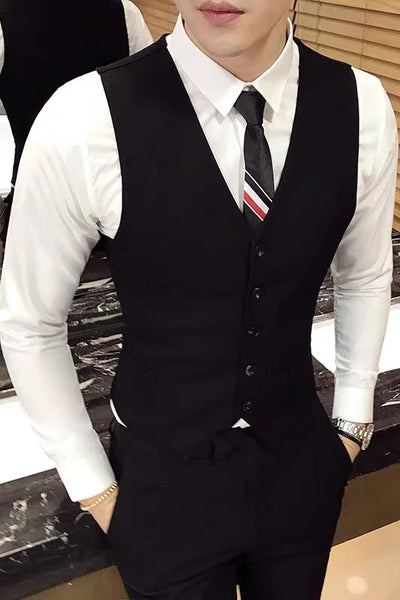 M-5XL Plus Size Men's Slim Fit Mens Suit Vest Casual Suit Vest Man Formal Businss Vests Male Waistcoat Gilet Homme XXXXXL