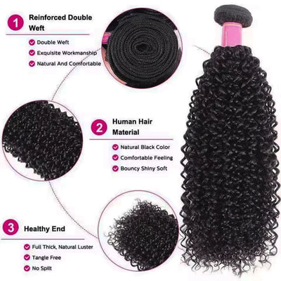 Deep Wave Human Hair Bundles Curly Hair Brazilian Weaving 10-40 Inches Natural Human Hair 100% Remy Loose Hair Bundles 1/3/4 Pcs