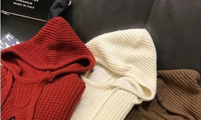 Knit Sweater Male Pullovers Plain Solid Color Men's Clothing Hoodies Coat Jacket Red Fashion 2024 High Quality Replica Elegant A