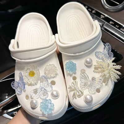 Shoe Charms for Hole Shoe Accessories Artificial Crystal Shoe Buckle Decoration Charm Set Kids Party Xmas Gifts
