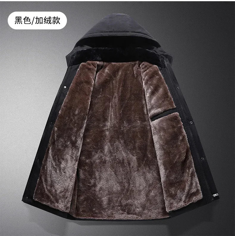 Winter Jacket Men Thicken Warm Parkas Hooded Coat Fleece Man's Jackets High Quality Outwear Jaqueta Masculina Drop Shipping