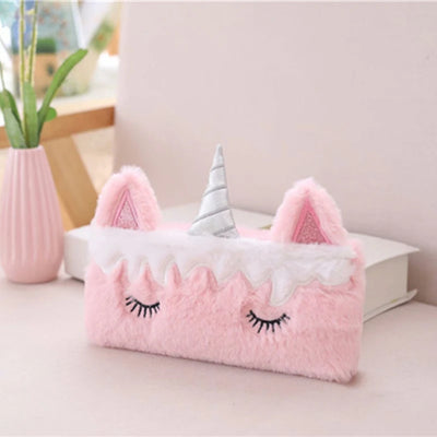 Plush Unicorn Cute Pencil Case Licorne Kawaii Girls Estuche Para Lpices for Trousse Astuccio Canvas Scolaire School Cartuchera