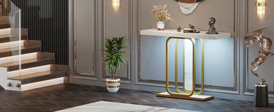 Modern Console Table, Entrance Table, Foyer Table for Entrance, Living Room, Hallway(without light strip)