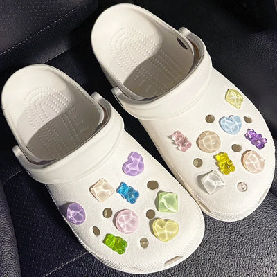 Shoe Charms for Hole Shoe Accessories Artificial Crystal Shoe Buckle Decoration Charm Set Kids Party Xmas Gifts