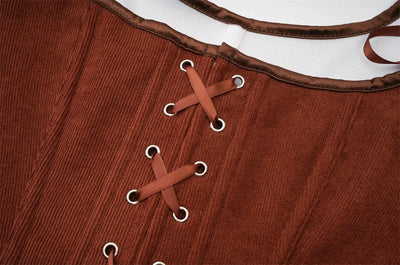 Women's Retro Lace Up Corsets with Straps Steampunk Bustier Crop Top Women Body Shaper Slimming Vest