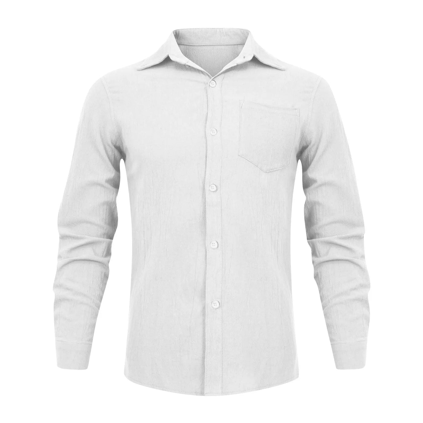 Loose Shirts Men'S Lightweight Long Sleeved Shirt Spring Summer Men'S Casual Cotton Linen Solid Color Long Sleeve Shirts