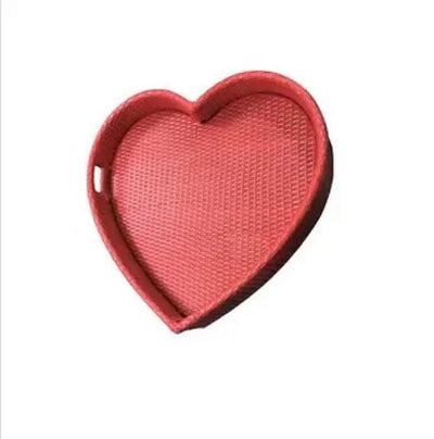 Net red floating tray round rattan woven heart-shaped basket Homestay Hotel Villa swimming pool dinner plate