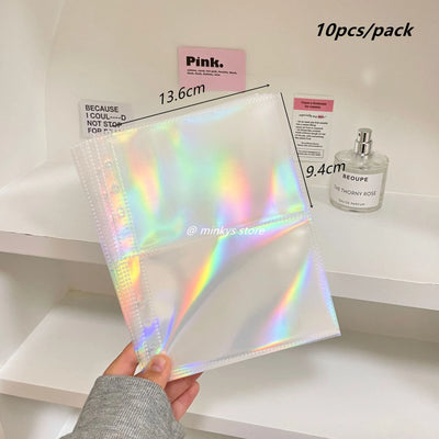 MINKYS 10PCS/Pack Butterfly Little Puppy Kpop Photocard A5 Binder Sleeves Idol Photo Card Holder Photocards Album Storage Bag