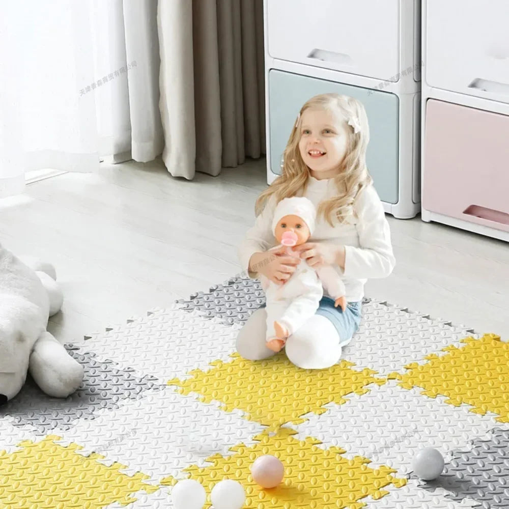 12Pcs EVA Foam Play Mat Carpets for Living Room Decoration for Baby Interlocking Foam Tile Puzzle Exercise Bedroom Decor Mat