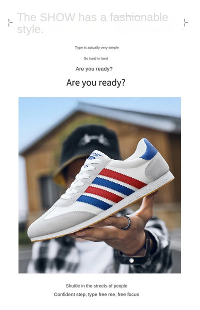 Men Mesh Casual Sports Shoes Spring and Autumn New Fashion Casual Forrest Gump Versatile Lace Up Student Running Shoes