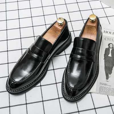 Premium Silver Business Shoes Men's Oxford Shoes Leather Brand Loafers Slip On High Quality Wedding Shoes Soft Sole Dress Shoes