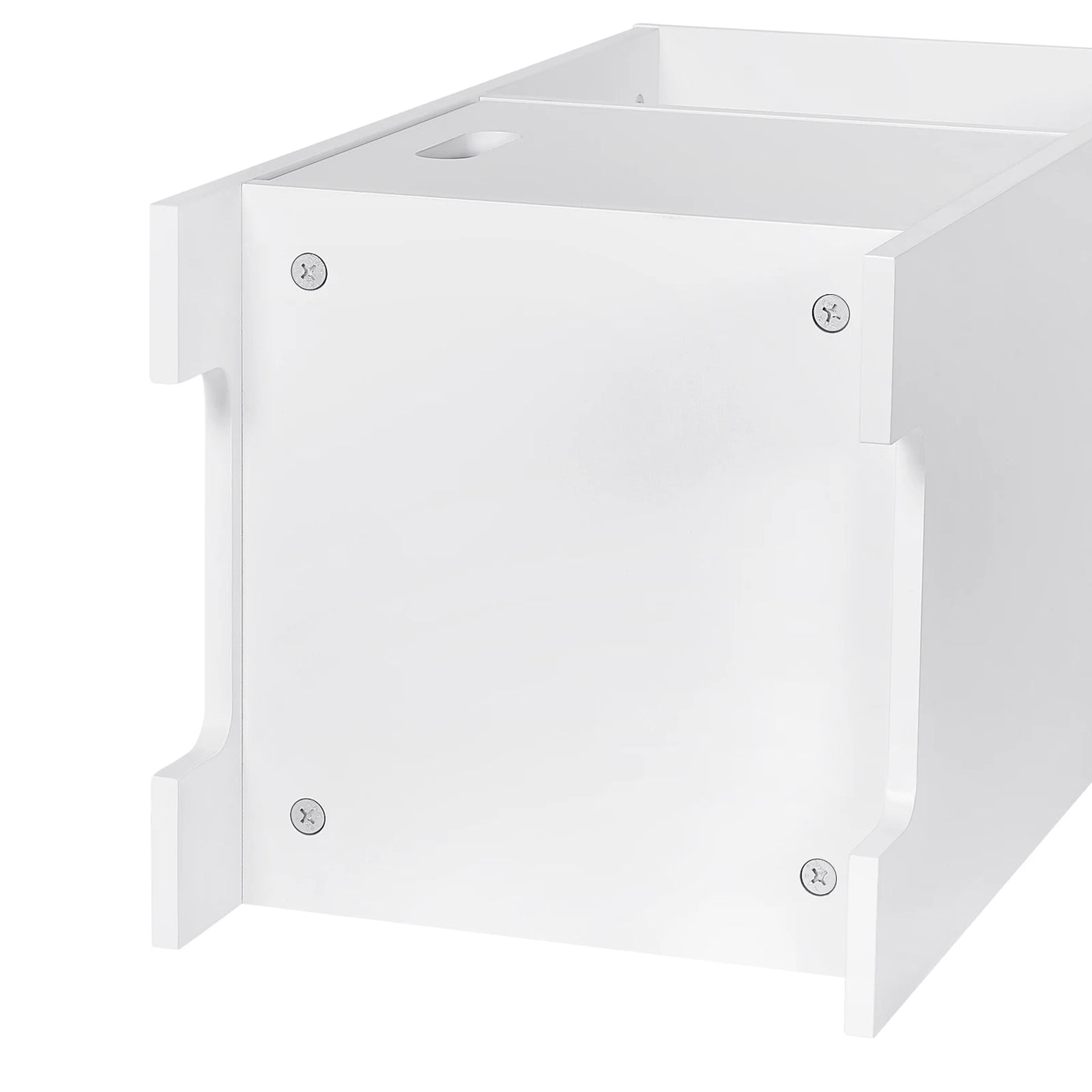 2PCS/SET Modern Nightstand 30x60x30cm Narrow White Bedside Table with 1 Open Compartment Door Cabinet Storage for Bedroom