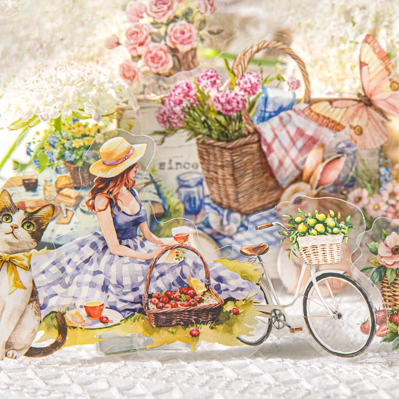 30 Sheets/Pack Cute Girls Daily Life Stickers for Journal Scrapbooking DIY Notebook Decoration Office School Stationery Craft