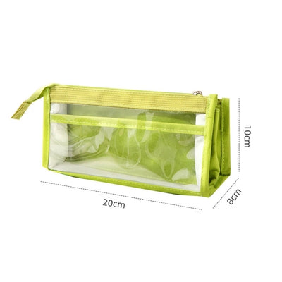 6-layer PVC transparent pencil bag Student Large capacity stationery bag School supplies storage bag Waterproof color pen case