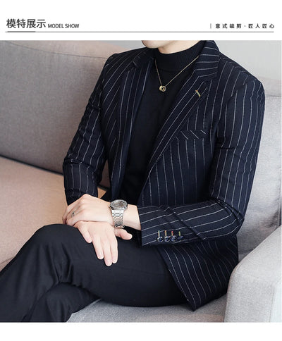 2024 Slim Fit Men's Wedding Casual Suit High-End All-in-One Handsome Two Button Fashion Boutique Single West Coat S-5XL
