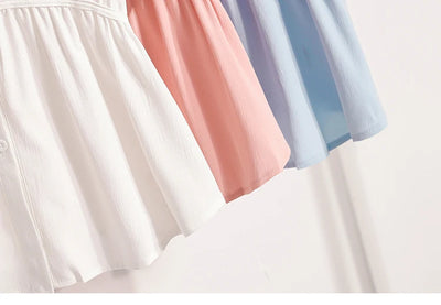 Plus Size Polo Shirt Women Summer 2025 New Korean Style Large Size Loose Chiffon Blouse Women Slim Waist Casual Tops Female