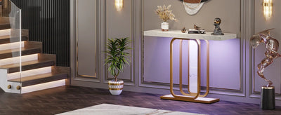 Modern Console Table, Entrance Table, Foyer Table for Entrance, Living Room, Hallway(without light strip)