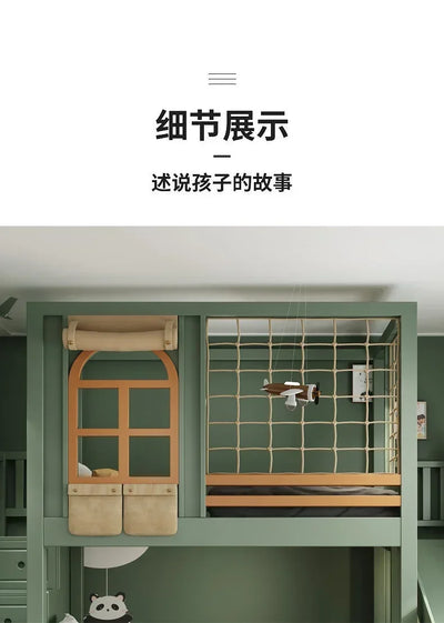 Double Storage Space Children Beds Loft Foldable Bunk Slide Children Beds Design Mueble Infantil Bedroom Furniture