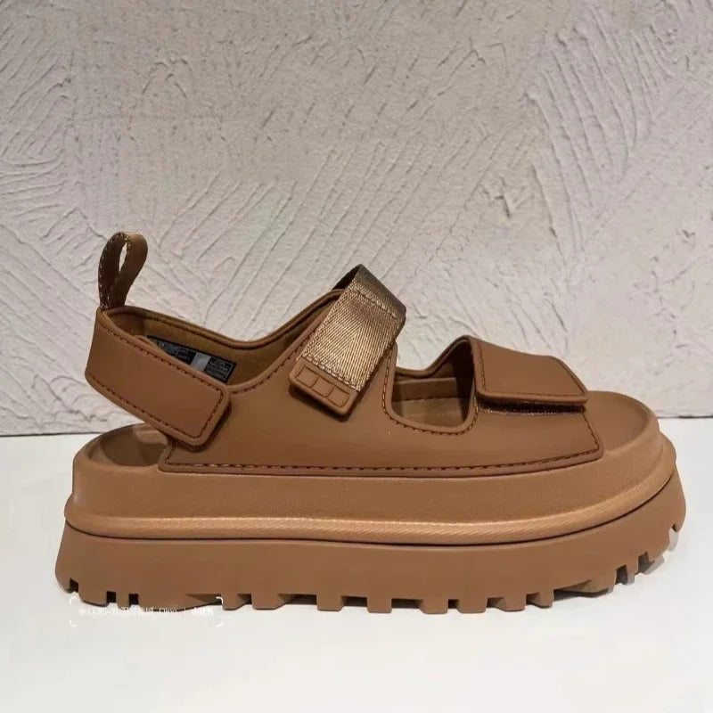 Women's Roman sandals with astronomical optical shoes, casual and comfortable thick sole height increase, summer, 2025