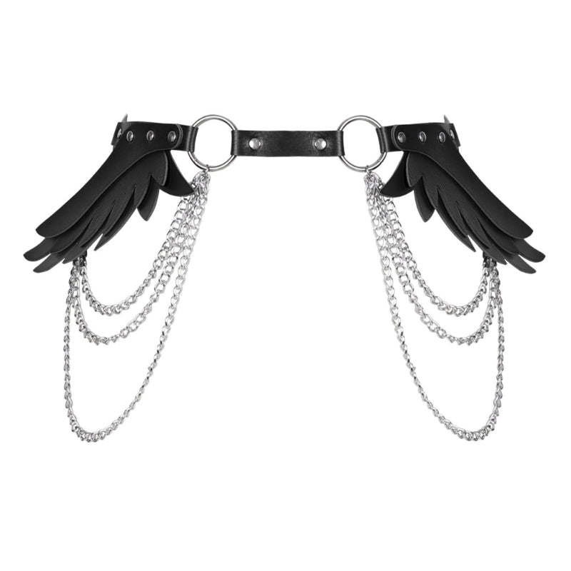 Y2k Style Angel Wing Rivet Waist Belt PU Universal Belt Hot Girl Women Waist Belt for Coat Skirts Jeans Decorative