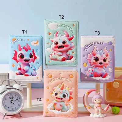 256 Page Children Cute Notebook Color Page Illustration Magnetic Button Soft Leather Diary Student Planner Agenda Notepad Book