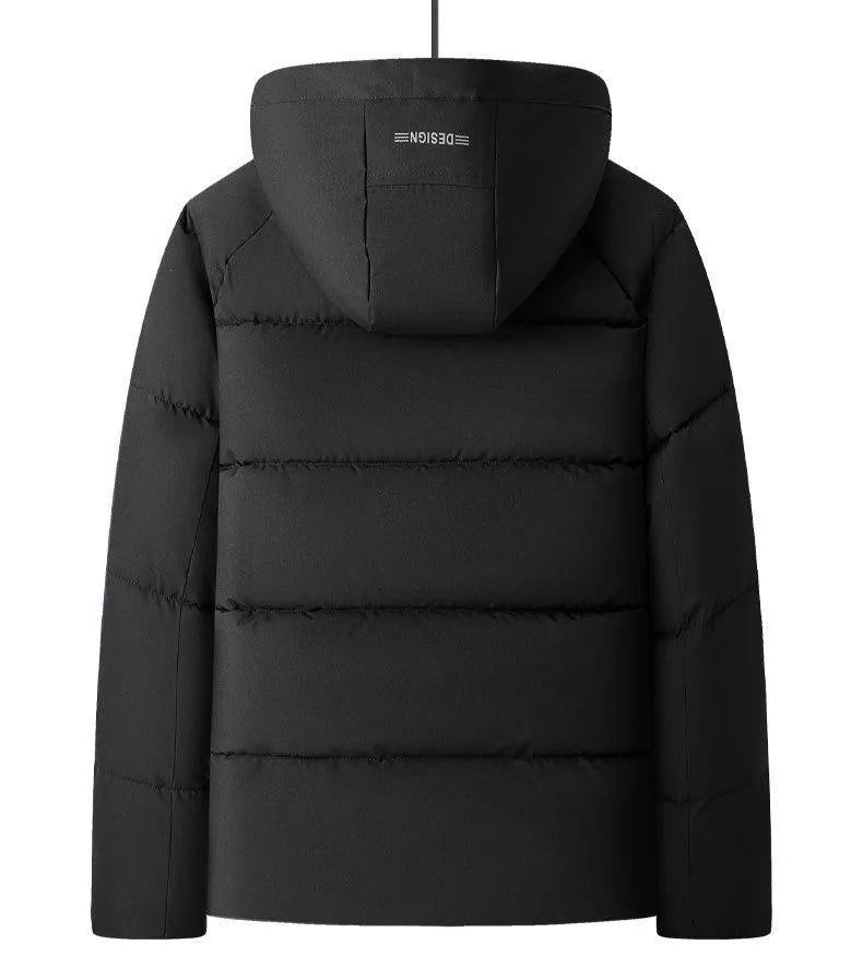2024 Autumn and Winter New Fashion Trend Thick Warm Hooded Cotton-Padded Jacket Men's Casual Loose Comfortable Plus Size Coat