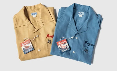 Non Stock Retro Bowling Shirt For Men Embroidery Rockabilly Hawaiian Beach Camp Shirt