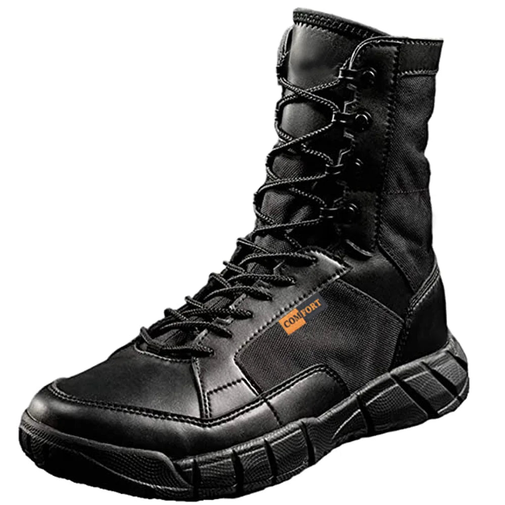 Lightweight Mans Tactical Boots Combat Anti-Collision Training Lace Up Waterproof Outdoor Hiking Breathable Shoe