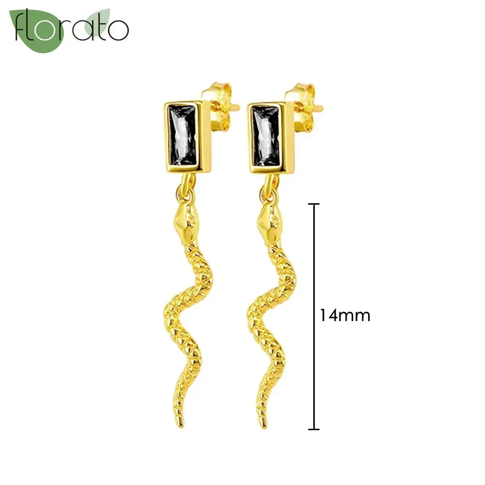 925 Sterling Silver Needle Fashion Round Pendant Small Earrings Luxury Gold Hoop Earrings for Women Premium Black Jewelry Gifts