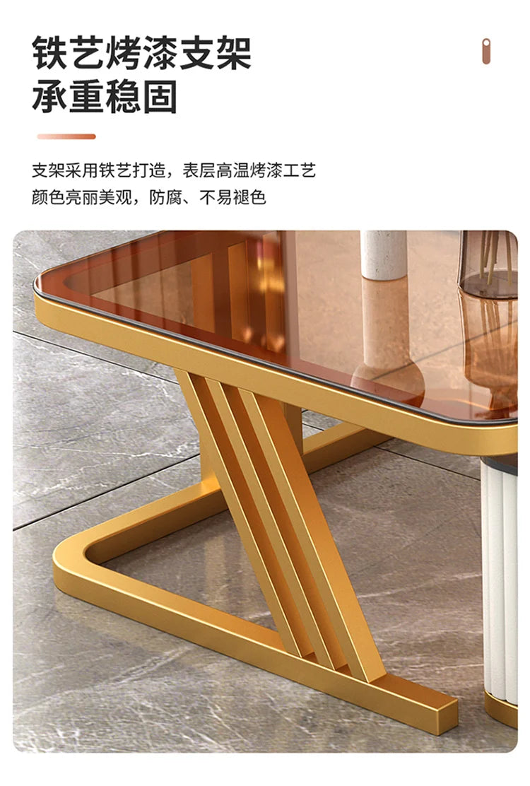 Nordic Aesthetic Coffee Table Living Room Light Luxury Designer Clear Unique Side Table Modern Simple Mesas Bajas Furniture