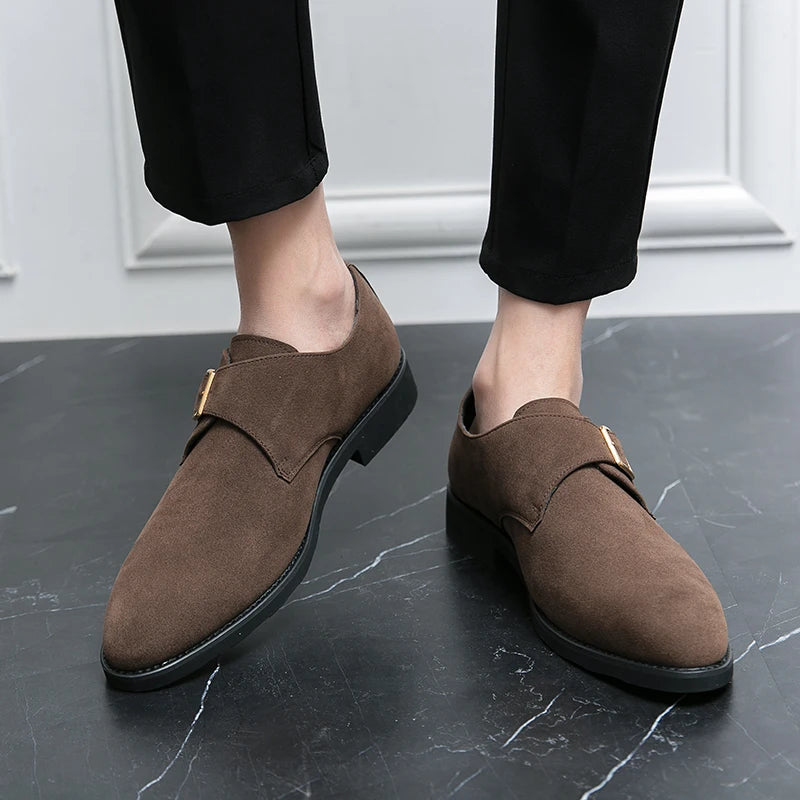 2024 New High Quality Handmade Oxford Dress Shoes Footwear Wedding Formal Italian Shoes Hot Social Office Pointed Suede Loafers