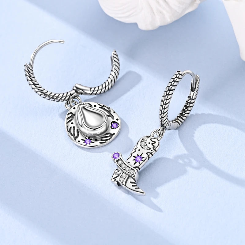New 925 Sterling Silver Hoop Earrings Heart Bow Gift Box Strawberry Snake Bone Drop Stud Earrings For Women Fashion Jewelry Gift