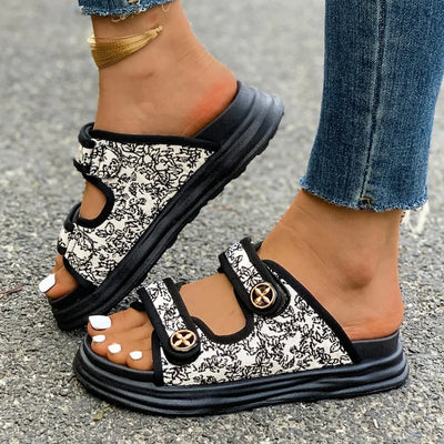 New Women Casual Roman Designer Platform Sandals Flats Summer Outdoor Shoes Beach Comfortable Sandals 2024 Trend Shoes for Women