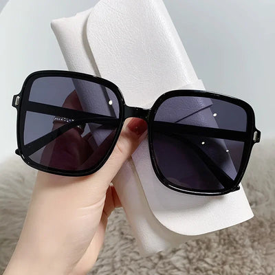 2023 New Rice Nail Square Sunglasses Fashion Sunglasses Women's UV Protection Retro Eyeglasses Large UV400 Goggles Women Brand