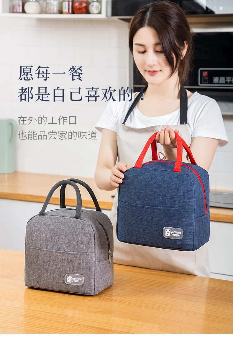 Functional Pattern Cooler Lunch Box Portable Insulated Canvas Lunch Bag Thermal Food Picnic Lunch Bags For Women Kids